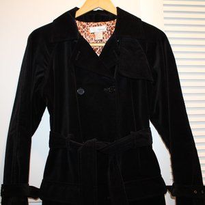 Spiegel Maxi Length Trench Coat - Black - Sz 4